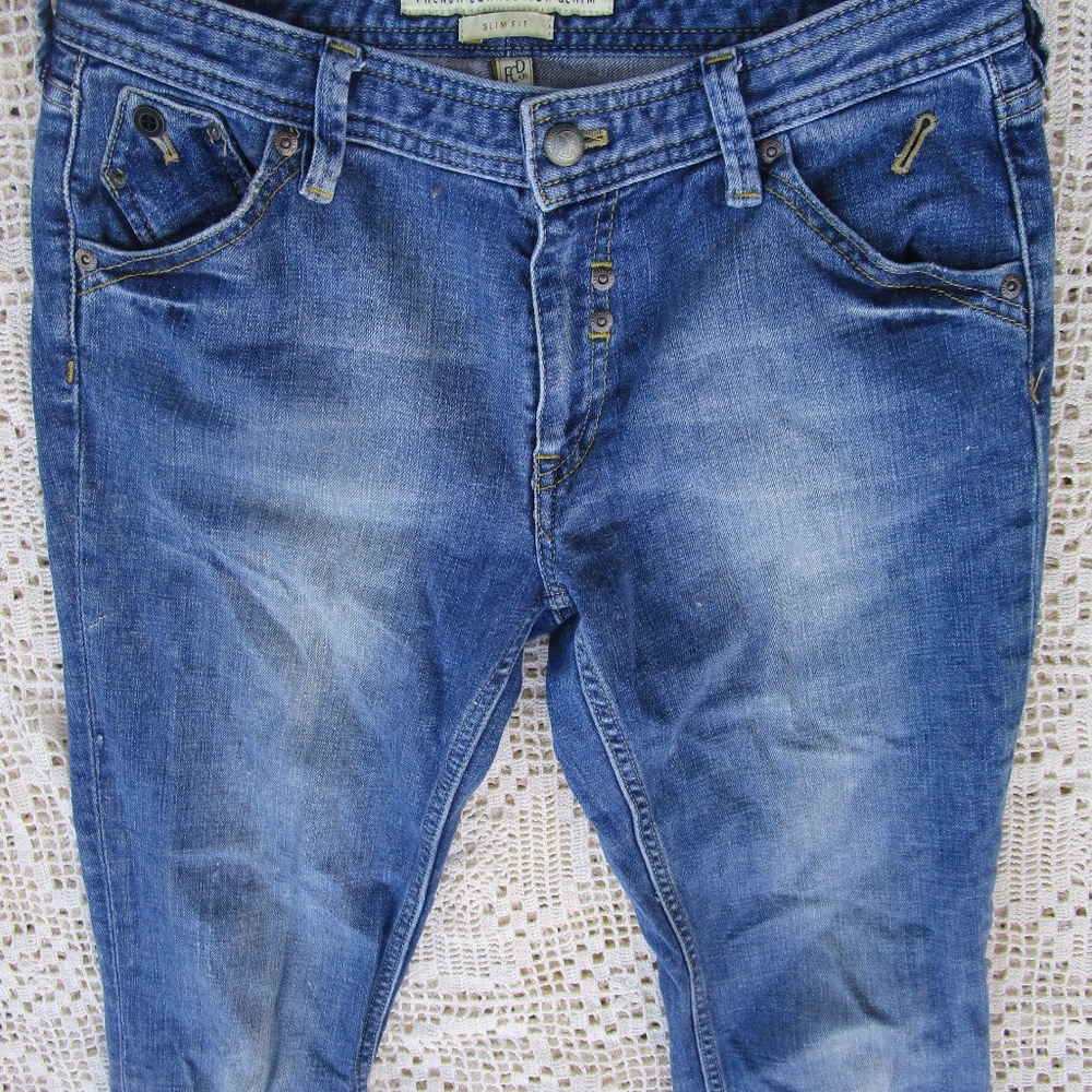 vintage French Connection jeans, lots of detail, vintage 10